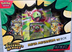 ASCENDED HEROES MEGA MEGANIUM EX BOX POKEMON TCG SEALED BRAND NEW UNOPENED - Image 1