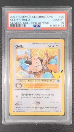 2021 POKEMON CELEBRATIONS CLASSIC COLLECTION #20 CLEFFA-HOLO PSA 10 - Image 1