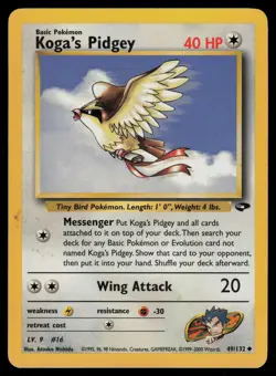 Koga's Pidgey 49/132 Gym Challenge Uncommon Pokemon - Image 1