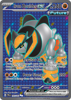 IRON BOULDER EX 192/162 ULTRA RARE TEMPORAL FORCES POKEMON NEAR MINT - Image 1