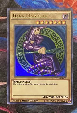 Yu-Gi-Oh Dark Magician Ultra Rare Holographic Original Art CT13-EN003 - Image 1