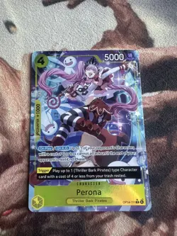 One Piece TCG ENGLISH Perona OP14-111 Alt Art The Azure Sea’s Seven Alternate - Image 1