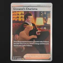 Pokemon TCG Card Giovanni's Charisma 204/165 151 Special Illustration Rare - NM - Image 1