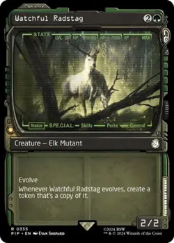 Watchful Radstag (Showcase) -Foil Near Mint MTG Universes Beyond: Fallout - Image 1