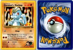 Pokemon Card - Giovanni's Machop 72/132 Gym Challenge Common Unlimited MP - Image 3