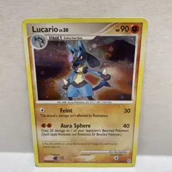 Pokemon TCG Lucario Diamond & Pearl Base set 6/130 Holo Rare Vintage - Image 1