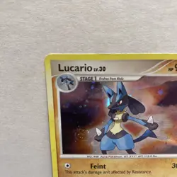 Pokemon TCG Lucario Diamond & Pearl Base set 6/130 Holo Rare Vintage - Image 3