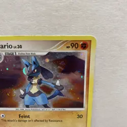 Pokemon TCG Lucario Diamond & Pearl Base set 6/130 Holo Rare Vintage - Image 4