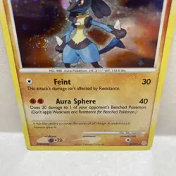 Pokemon TCG Lucario Diamond & Pearl Base set 6/130 Holo Rare Vintage - Image 5