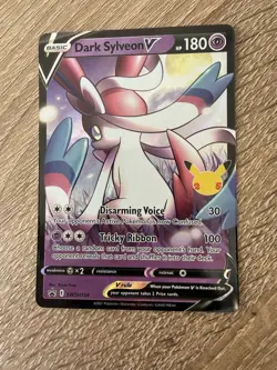 Pokemon TCG Card Dark Sylveon V SWSH134 25th Celebrations Promo - NM - Image 1