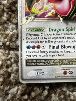 Pokemon Rayquaza C LV.X DP47 Diamond and Pearl Promo Holo Card - Image 2