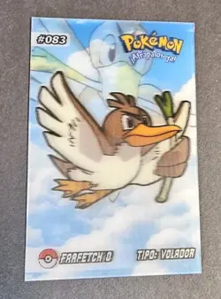 FARFETCH'D - POKEMON RARE 3D LENTICULAR CARD - Image 1