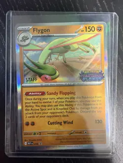 pokemon Flygon 016 Staff Promo Mega Evolution Phantasmal Flames Pokemon Card - Image 1