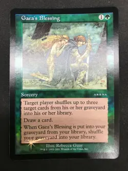 Magic the Gathering MTG Gaea's Blessing Green Arena Promo Foil - Image 1
