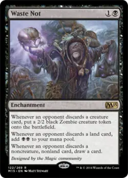 [1x] Waste Not Played, English Magic 2015 MTG Magic - Image 1