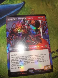 Carnage, Crimson Chaos (Borderless) 227 Marvel's Spider-Man Foil NM - Image 1