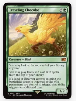 Traveling Chocobo MTG Final Fantasy NH . NM #0210 - Image 1