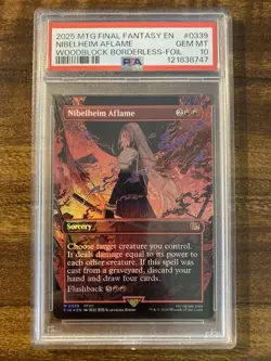 MTG✨NIBELHEIM AFLAME Woodblock Borderless FOIL✨FIN Final Fantasy PSA 10 MYTHIC - Image 1