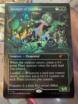NM Double Rainbow Foil Avenger of Zendikar #1900 Secret Lair Everyones Invited - Image 1