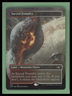 Sacred Foundry - Borderless FOIL - Unfinity - NM - MTG - Image 1