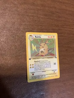 Raichu 14/62 1st Edition - Fossil Set - Holo Rare - NM Pokemon TCG - Image 2