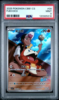 2025 POKEMON SIMPLIFIED CHINESE CBB1 C #09 FUECOCO PSA 9 - Image 1