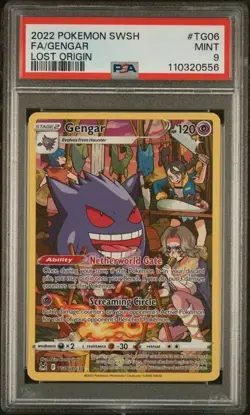 2022 POKEMON SWORD & SHIELD LOST ORIGIN #TG06 FA/GENGAR LOST ORIGIN PSA 9 - Image 1