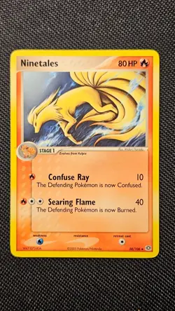 POKEMON NINETALES 38/106 UNCOMMON EX EMERALD LIGHTLY PLAYED - Image 2