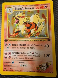 2000 Pokemon Gym Challenge Blaine's Arcanine Holo EN 1st Edition - Image 2