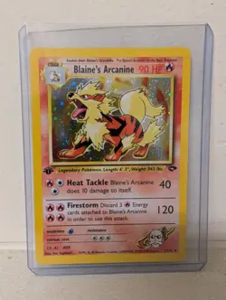 2000 Pokemon Gym Challenge Blaine's Arcanine Holo EN 1st Edition - Image 4