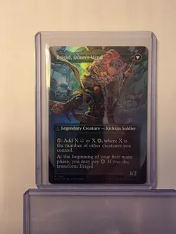 MTG FOIL Brigid, Clachan's Heart // Brigid, Doun's Mind Borderless - Lorwyn - Image 2