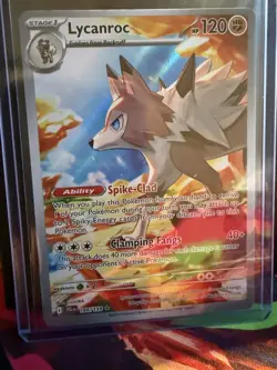 Pokemon TCG Lycanroc Illustration Rare Card 166/159 (bottom heavy) NM - Image 1