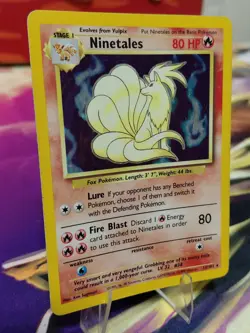 Pokemon TCG Ninetales Base Set Holo Unlimited Rare Card 12/102 WOTC ModeratePlay - Image 3