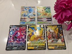 Pokemon Jumbo Card 5-Pack: Glaceon VStar, Leafeon VStar, Hoopa, Pikachu, Boltund - Image 1