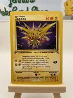 Zapdos - 30/62 - 1st Edition Fossil - Pokemon TCG - LP/NM - see photos - Image 1