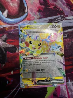 Pokemon TCG Pikachu Ex 57/19 Double Rare Surging Sparks - Image 1