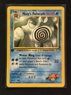 Pokemon Misty's Poliwrath Gym Heroes 31/132 1st Edition Rare 2000 LP - Image 1