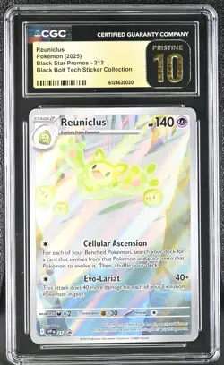 Reuniclus 212 Promo Illustration Rare IR Pokemon Black Bolt CGC 10 PRISTINE - Image 1