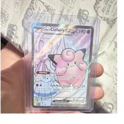 Pokemon Lillie’s Clefairy ex 195 SVP Promo Full Art Holo English HP190 - Image 1