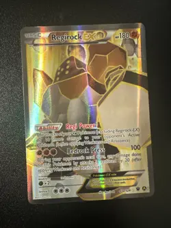 2017 Pokemon Fates Collide Regirock Ex 43a/124 Ultra Rare - Image 1