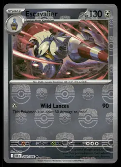 Escavalier (Master Ball Pattern) 060/086 Common Black Bolt Pokemon Near Mint - Image 1