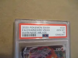 2020 POKEMON SWSH DARKNESS ABLAZE CHARIZARD #020 FULL ART VMAX PSA 10 GEM MINT! - Image 2