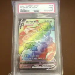 Pokemon Snorlax VMAX Secret Rare Holo 206/202 Sword & Shield PSA 9 - Image 1