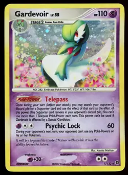 GARDEVOIR 2007 Pokemon Secret Wonders #7 Holo Rare - Image 1