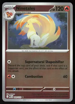 Ninetales 020/132 Uncommon Mega Evolution Pokemon Reverse Holo Near Mint - Image 1