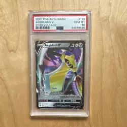 Pokemon Aegislash V 126/185 Vivid Voltage Ultra Rare Holo English PSA 10 - Image 1