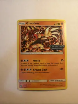 Groudon Legendary Stamp (Cosmos Holo 81/168 Gamestop Promo) - Pokemon TCG MP - Image 1