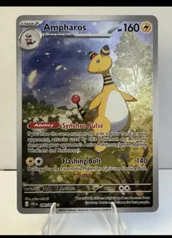 Ampharos 090/086 - Pokemon ME:04 Chaos Rising - Illustration Rare - NM English - Image 1