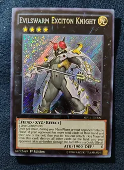 Near Mint Yugioh Evilswarm Exciton Knight MP14-EN224 Secret Rare 1st Edition - Image 1