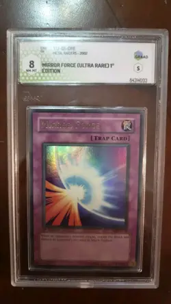 Yugioh Forza Riflessa 1ed Mirror Force MRD-138 Ultra Rare 1st NM-MT Graad 8 - Image 1